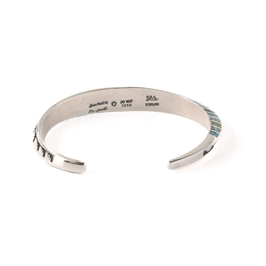 Triangle-Shaped Inlay Cuff with Turquoise