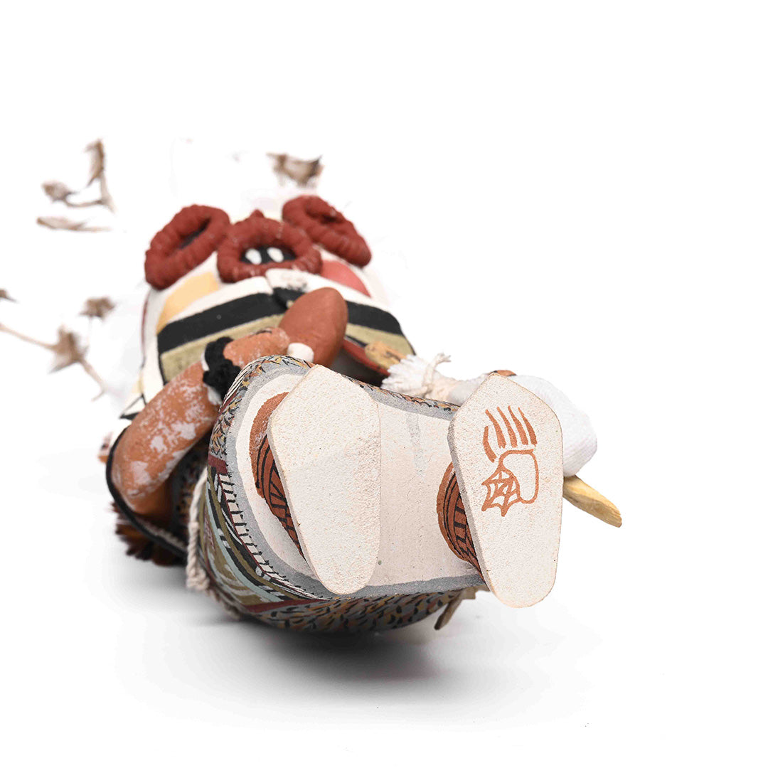 Cottonwood root carving of Masau katsina