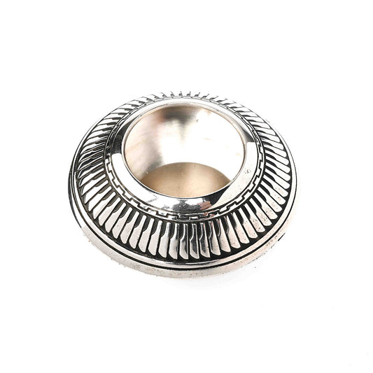 Sterling Silver Miniature Bowl with Feather Motif