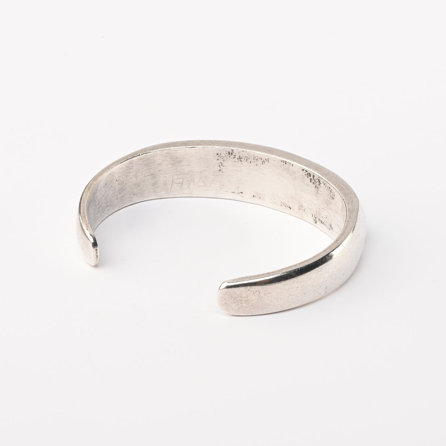 Vintage Sterling Silver Cuff Bracelet with Turquoise Inlay