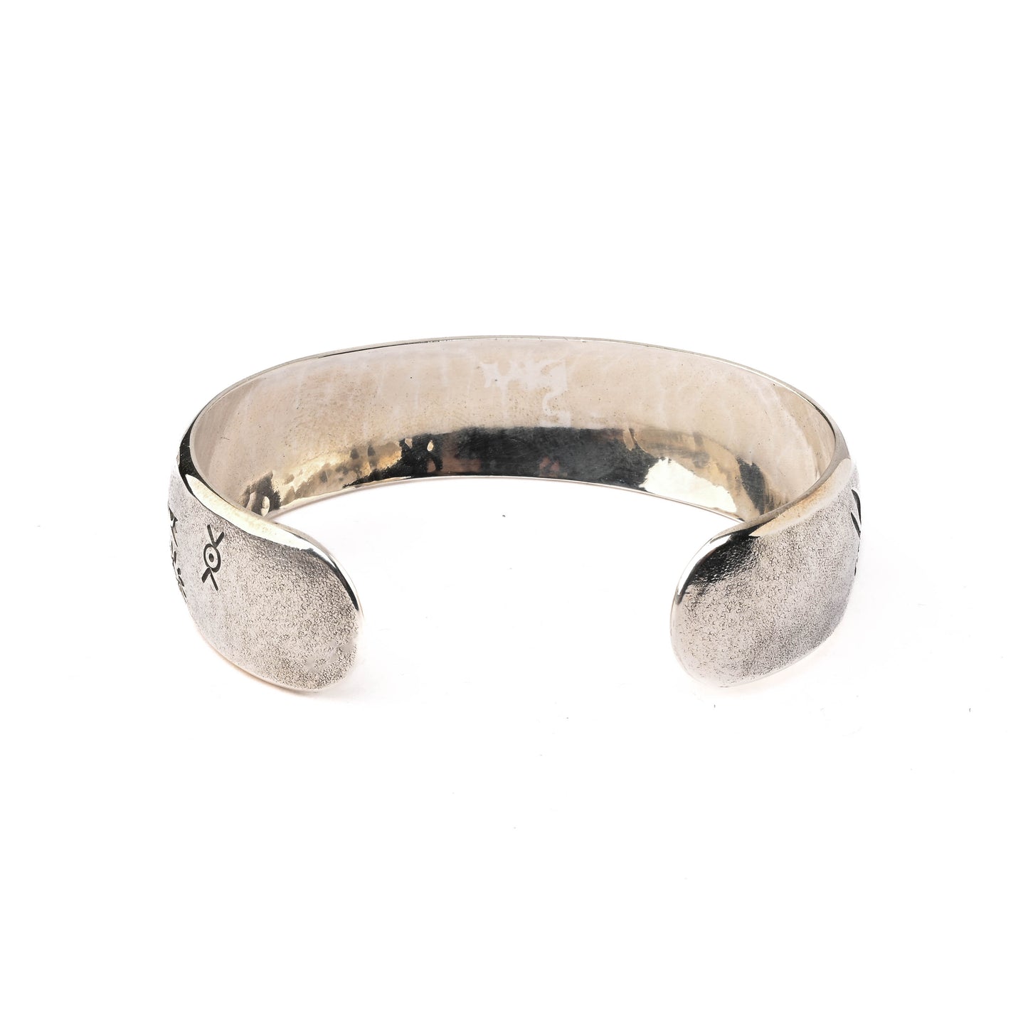 Sterling Silver Cuff Bracelet with Stamped Images of Hummigbirds