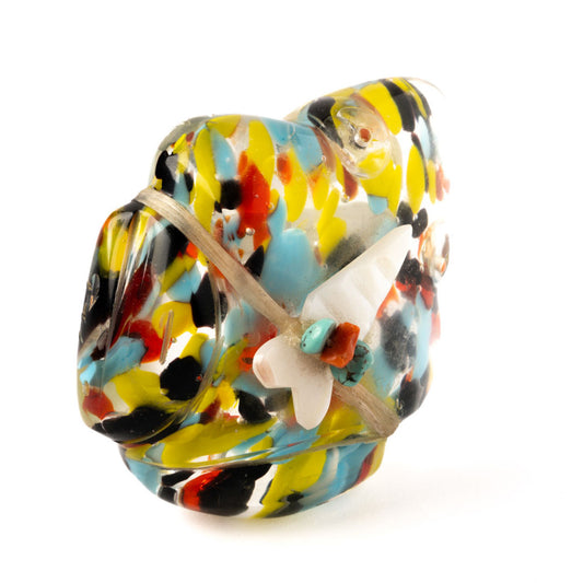 Glass Frog Fetish With Medicine Bundle