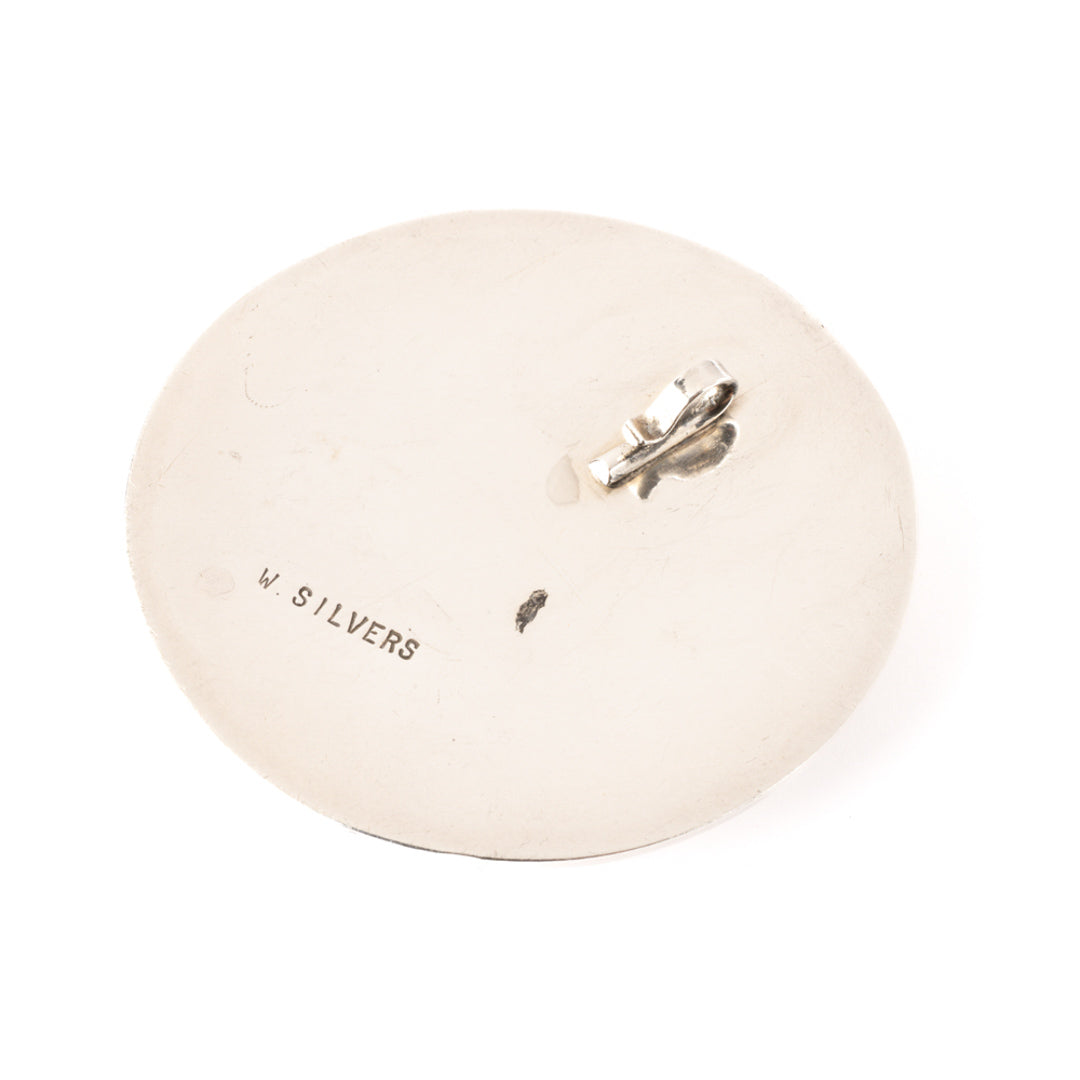 Vintage Silver Red Headed Woodpecker Pendant