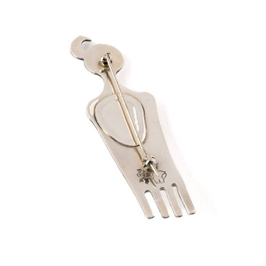 Silver Petroglyph Figure Pin