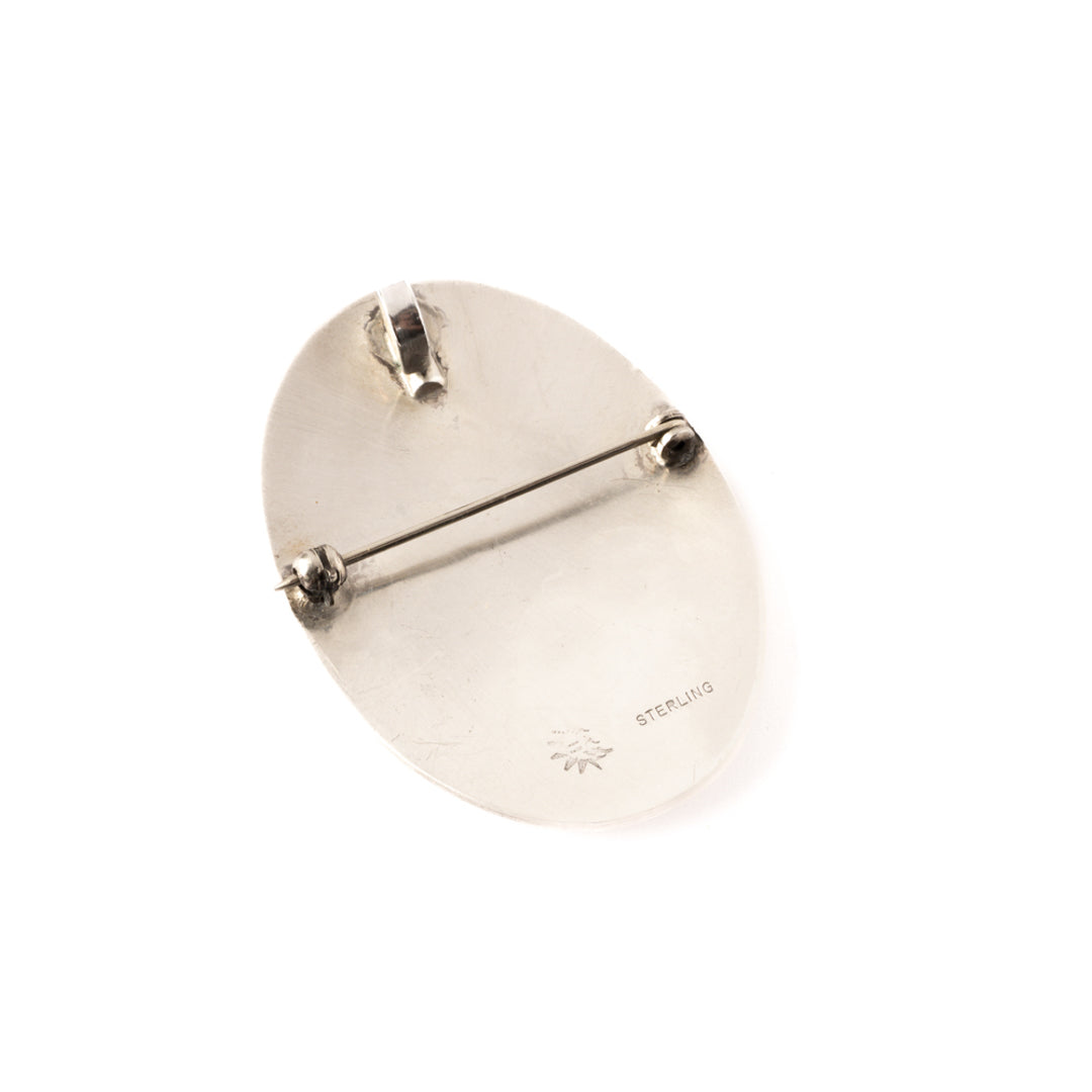 Kokopelli & Prayer Feathers Overlay Pendant