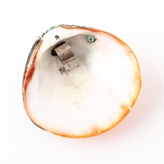 Vintage Mosaic Inlay Shell Pendant