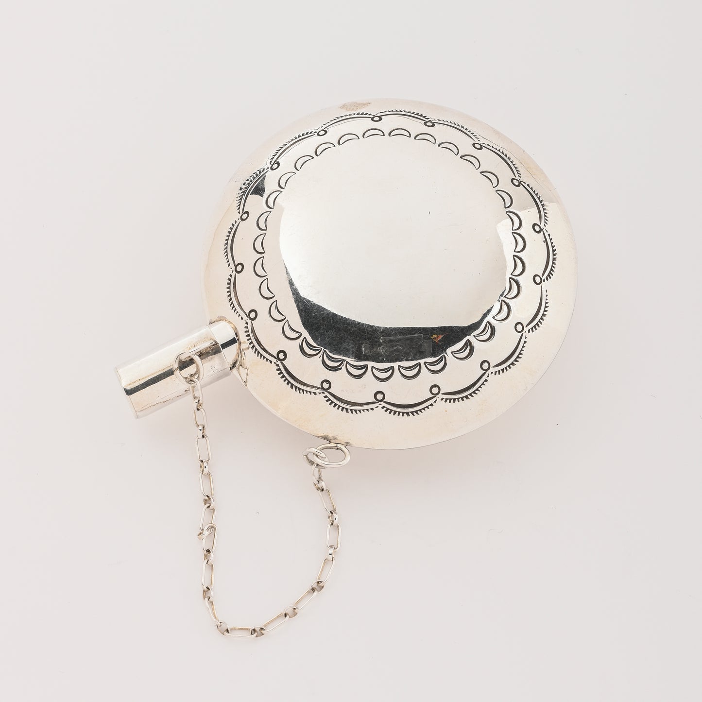 Vintage Stamped Sterling Silver Tobacco Canteen