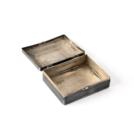 Vintage Stamped Silver Pill Box no. 2