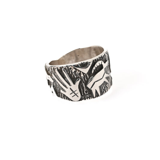 Petroglyph Appliqué Ring