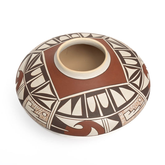 Hand-Coiled, Hopi/Tewa-made clay pot