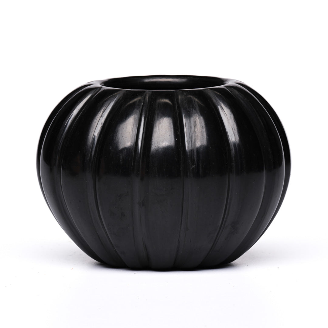 Hand-Coiled Clay Melon Pot