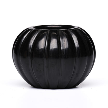 Hand-Coiled Clay Melon Pot