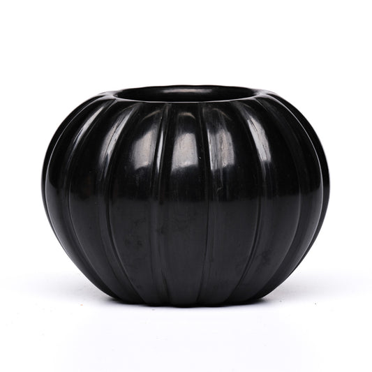 Hand-Coiled Clay Melon Pot