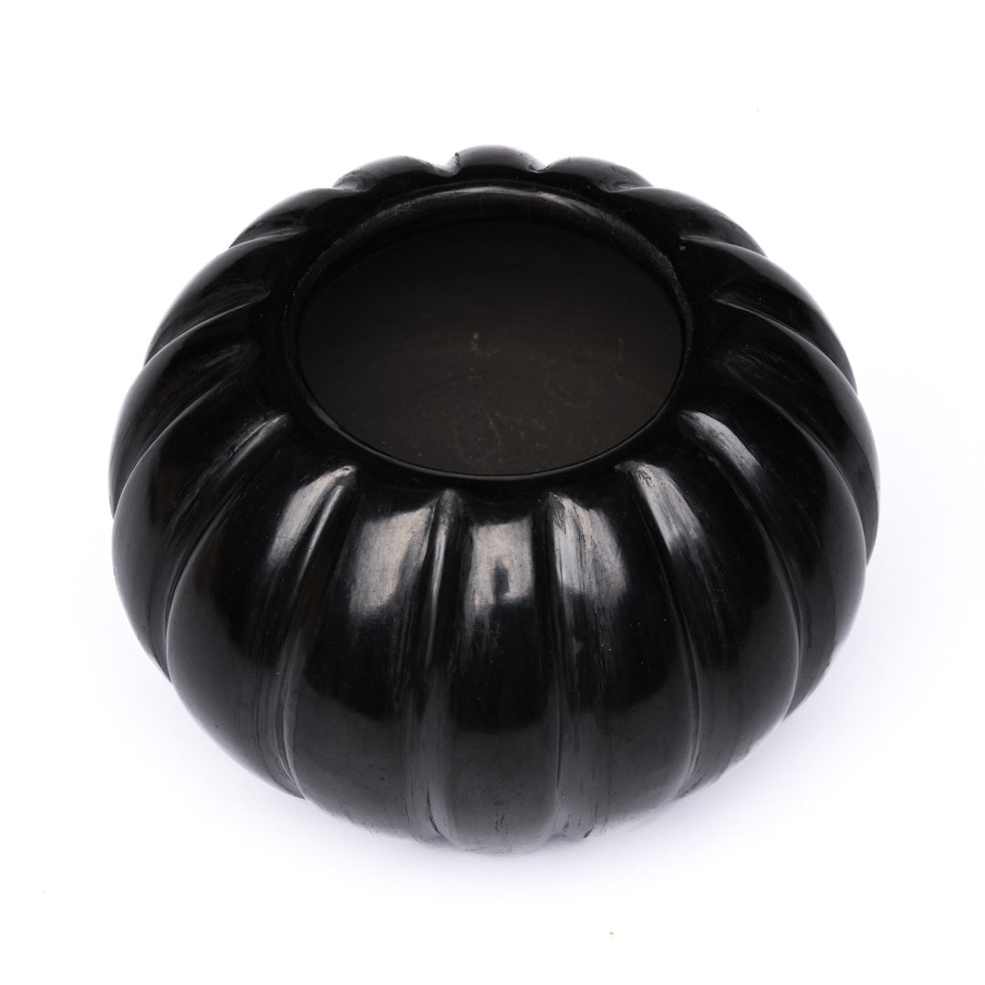 Hand-Coiled Clay Melon Pot