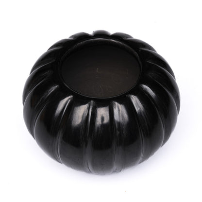 Hand-Coiled Clay Melon Pot