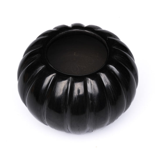 Hand-Coiled Clay Melon Pot