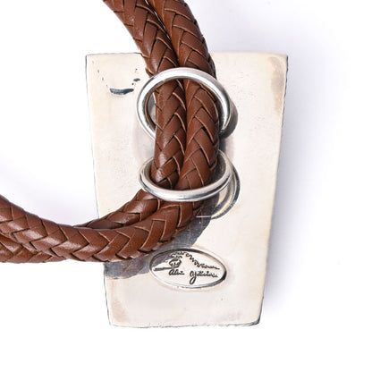 Inlay Bolo with Leather Lanyard and Handmade Tips