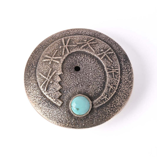 Sterling Silver Dragonfly Seed Pot with Turquoise Inlay