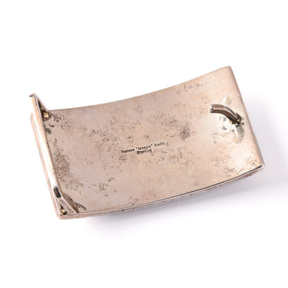 Inlay Buckle In Ironwood, Lapis, Turquoise, And Spiny Oyster