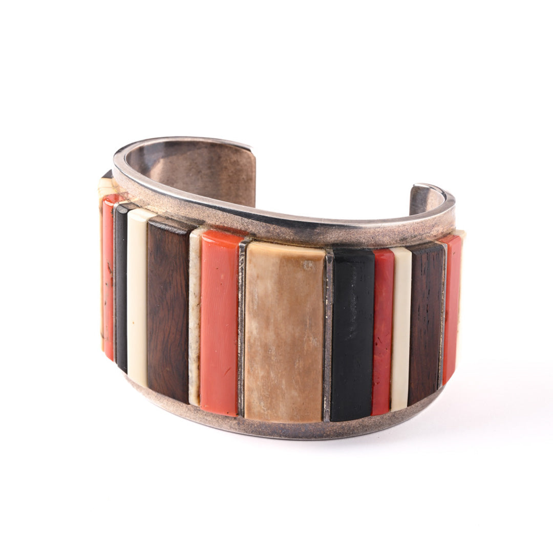 Wide Cobblestone Inlay Bracelet
