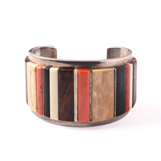 Wide Cobblestone Inlay Bracelet
