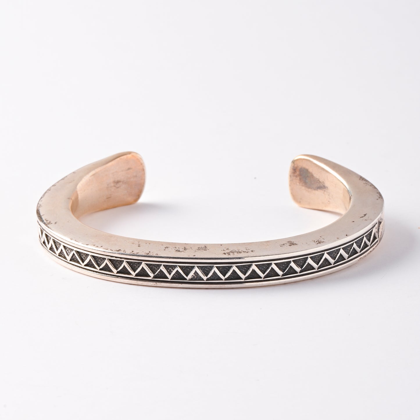 Vintage Sterling Silver Stamped Cuff Bracelet
