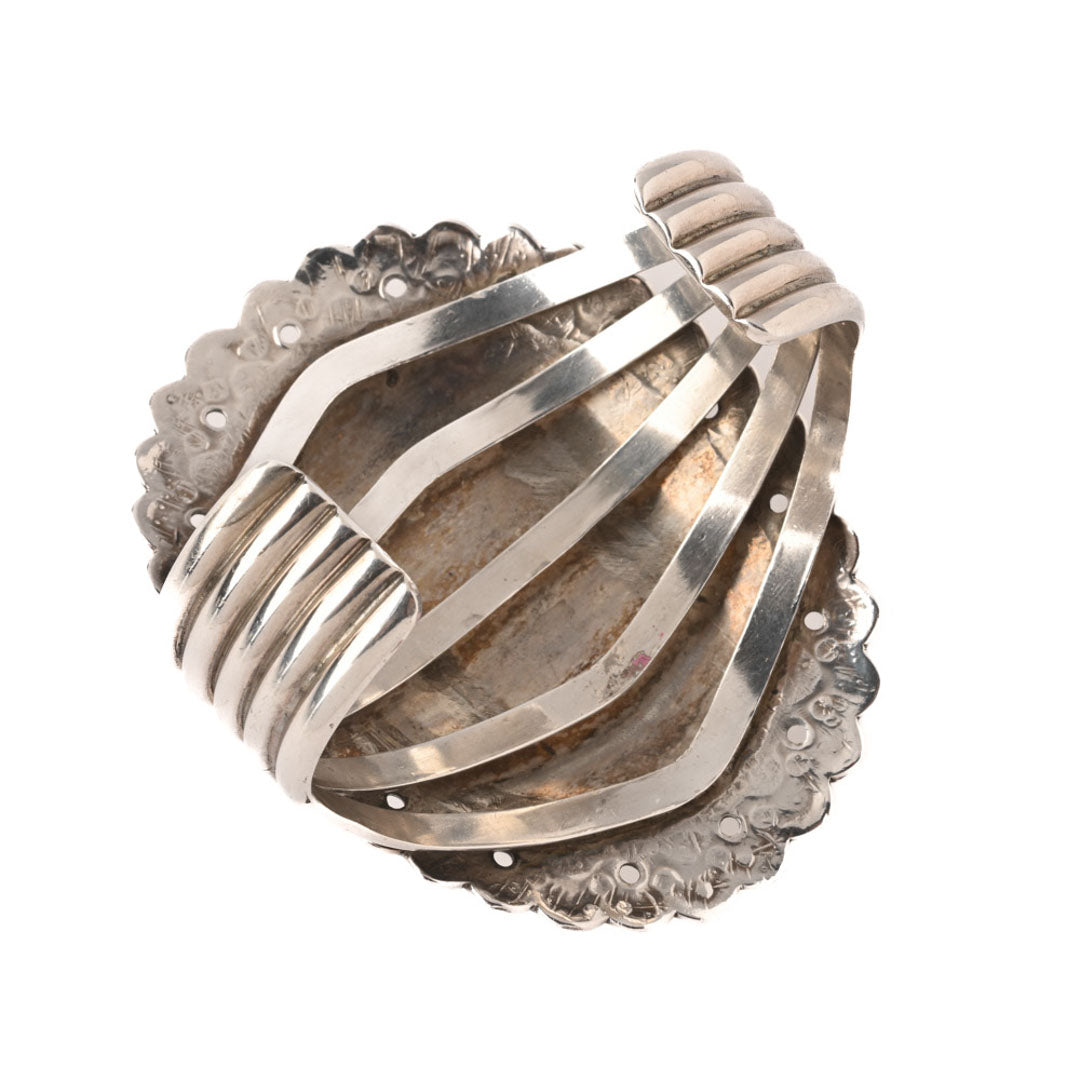 Sterling Silver Cuff With Large Stone