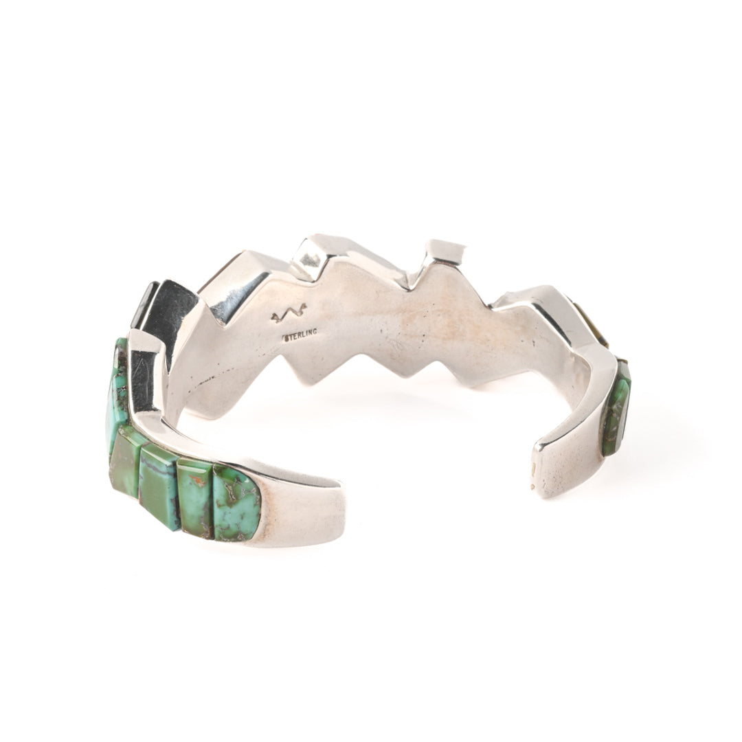 Heavy Zig-Zag Inlay Cuff With Gold Spacers