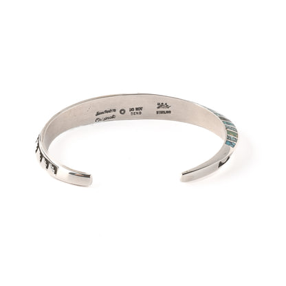 Triangle-Shaped Inlay Cuff with Turquoise