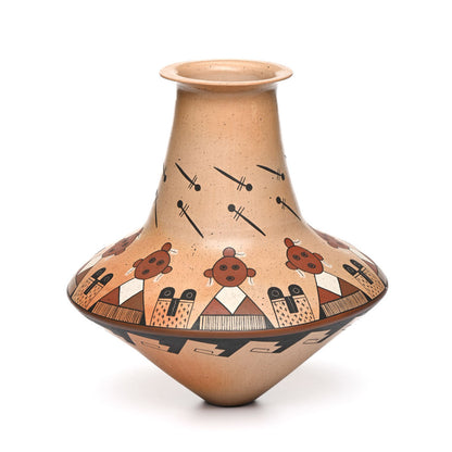 Large hand-coiled, Hopi-clay pot