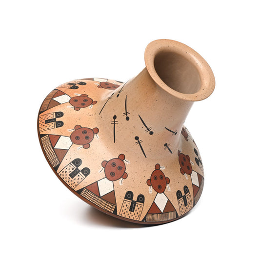 Large hand-coiled, Hopi-clay pot