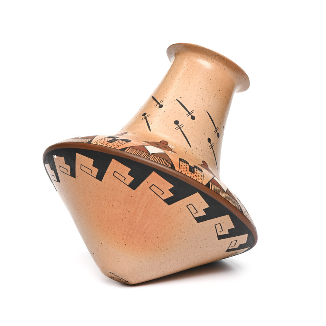 Large hand-coiled, Hopi-clay pot