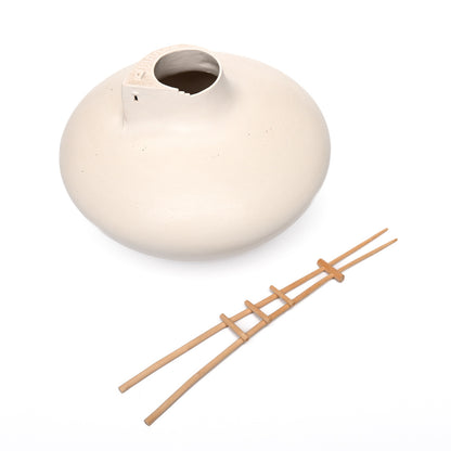 Unpainted Hand-Coiled Pot With Pueblo Decoration