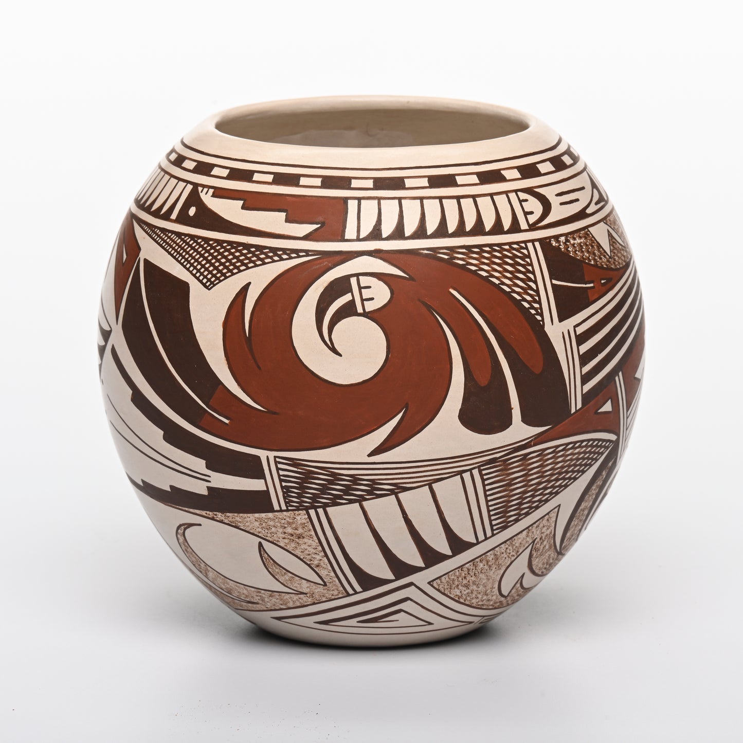 Hopi-Tewa, Hand-coiled and Hand-painted Polychrome POt