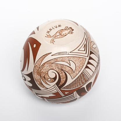 Hopi-Tewa, Hand-coiled and Hand-painted Polychrome POt