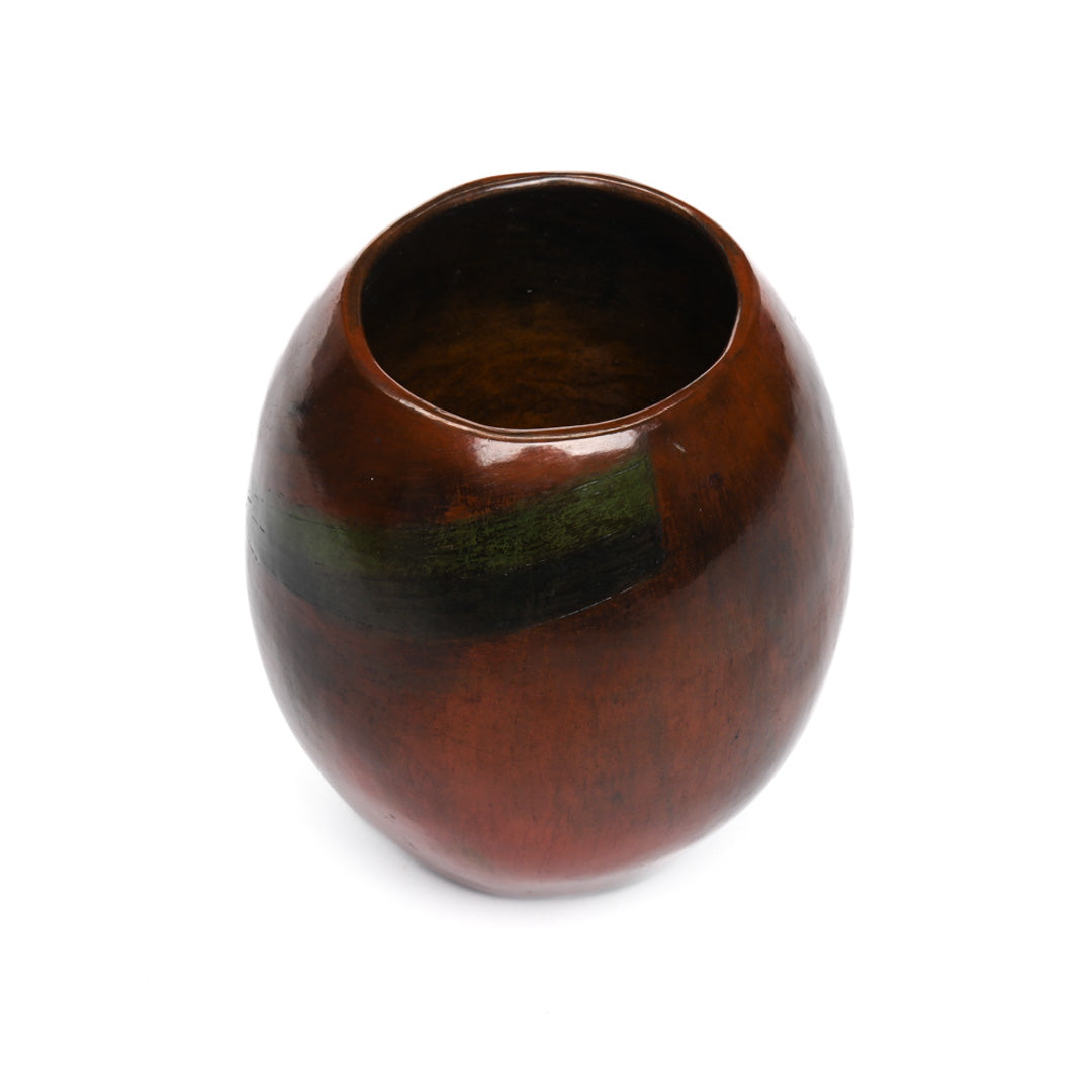 Hand-coiled Navajo pot with Pinon pitch finish