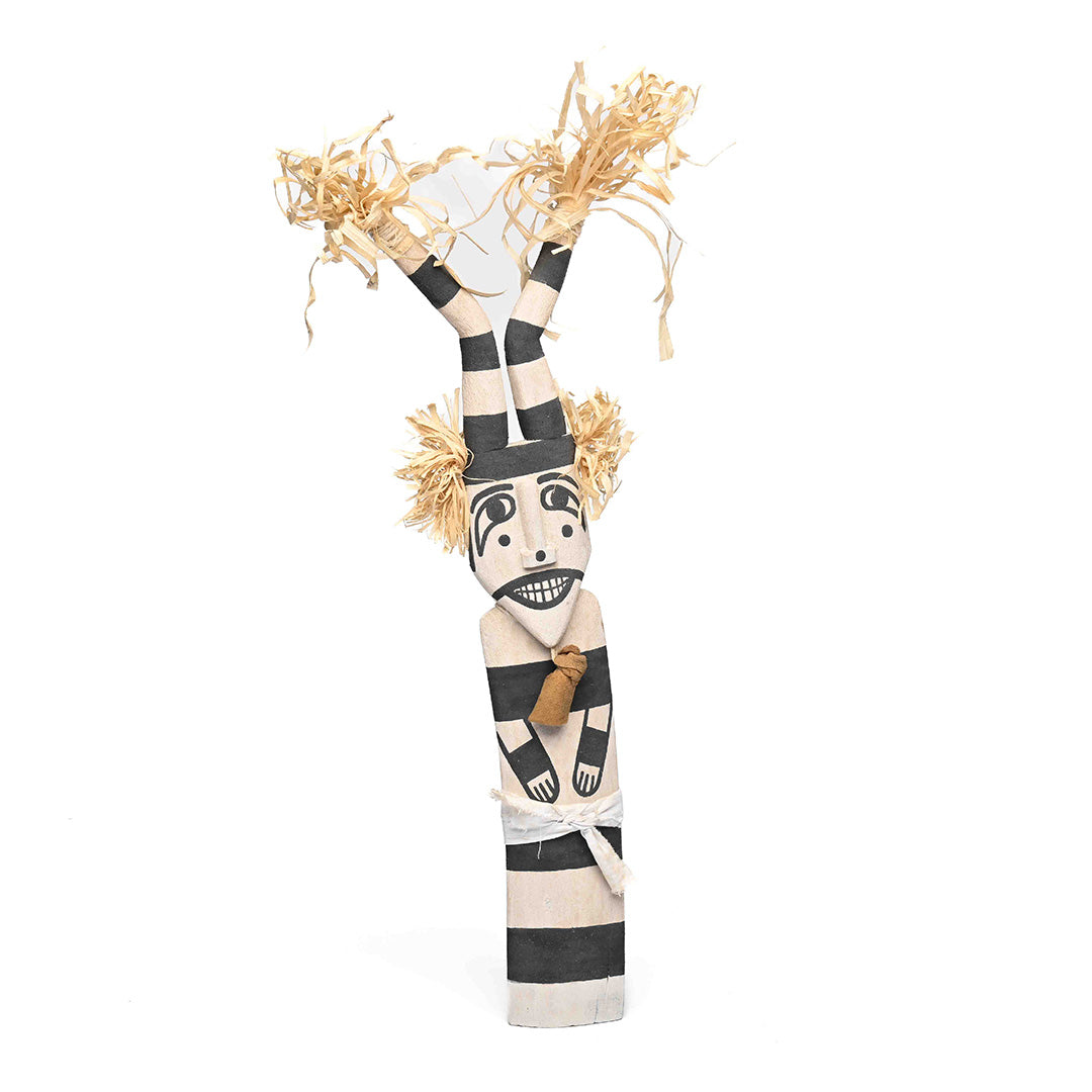 Sacred Clown Katsina With Corn Raffia