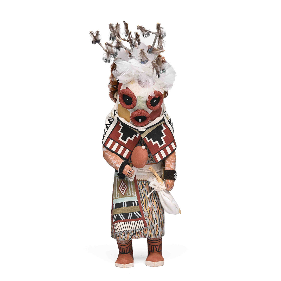 Cottonwood root carving of Masau katsina