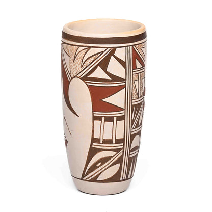 Hand-Coiled, Hopi/Tewa-made clay vase-style pot