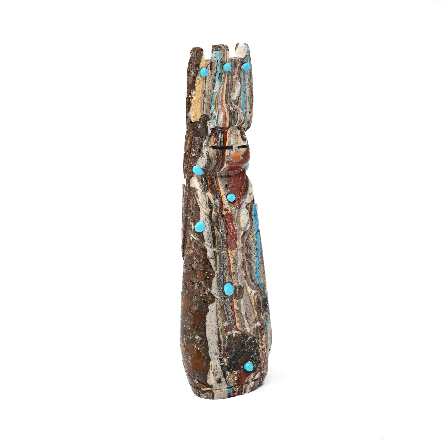 Corn maiden fetish with jet eyes and turquoise decorations