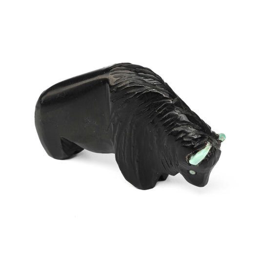 Buffalo Fetish In Jet With Turquoise