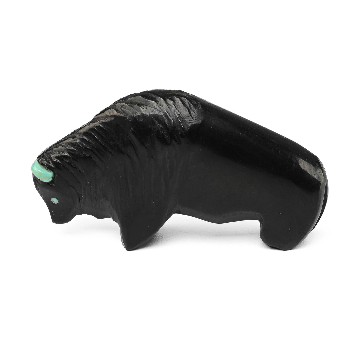 Buffalo Fetish In Jet With Turquoise