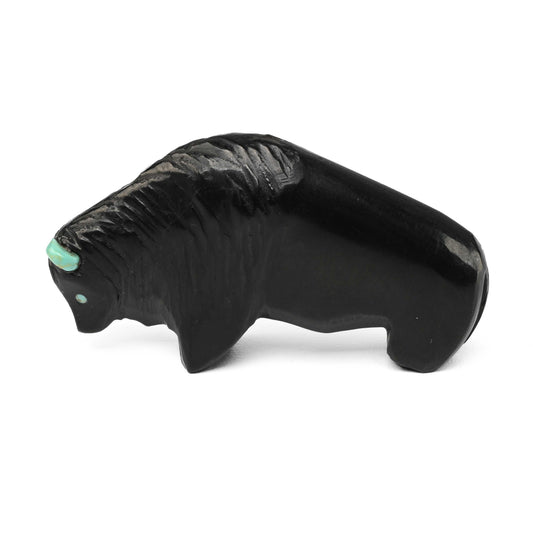 Buffalo Fetish In Jet With Turquoise