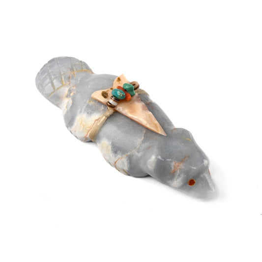 Badger Fetish with Medicine Bundle