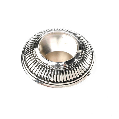 Sterling Silver Miniature Bowl with Feather Motif