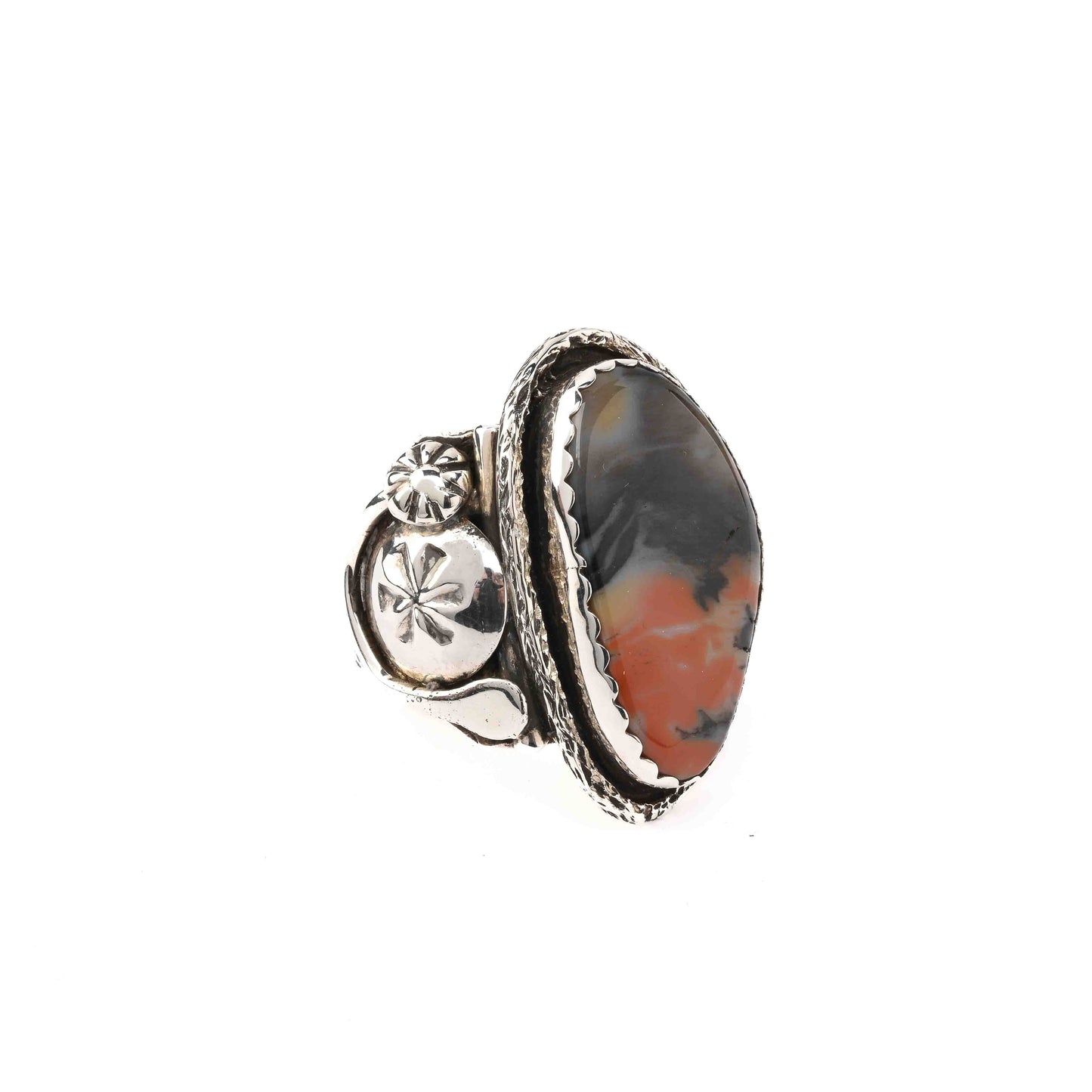Sterling Silver Ring with Petrified Wood