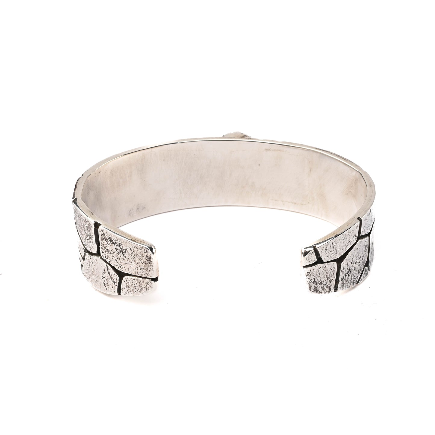 Sterling Silver Cuff with Single Turquoise Stone