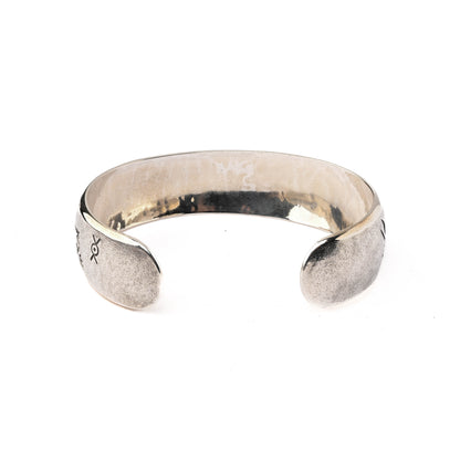 Sterling Silver Cuff Bracelet with Stamped Images of Hummigbirds