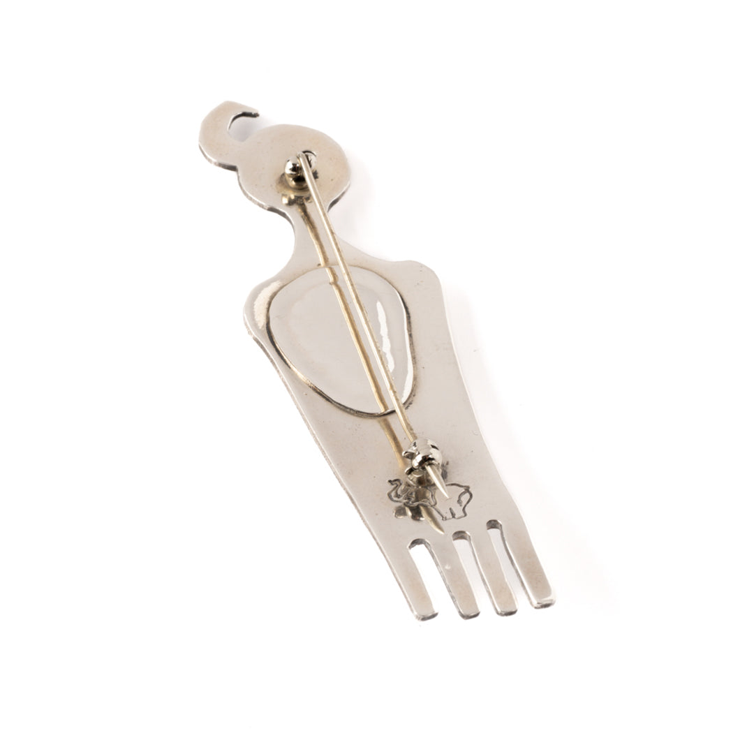 Silver Petroglyph Figure Pin