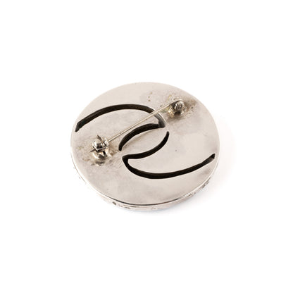 Vintage Silver Hummingbird Inlay Pin